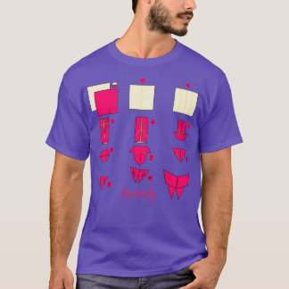 Camiseta Instrucciones de mariposa de Cute Origami