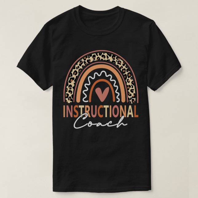 Camiseta Instructional Coach leopard Rainbow Supplies Back  (Diseño del anverso)
