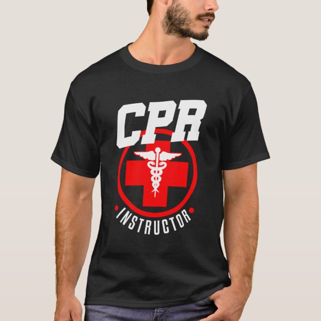 Camiseta Instructor Cpr Docente Primeros Auxilios Entrenado (Anverso)