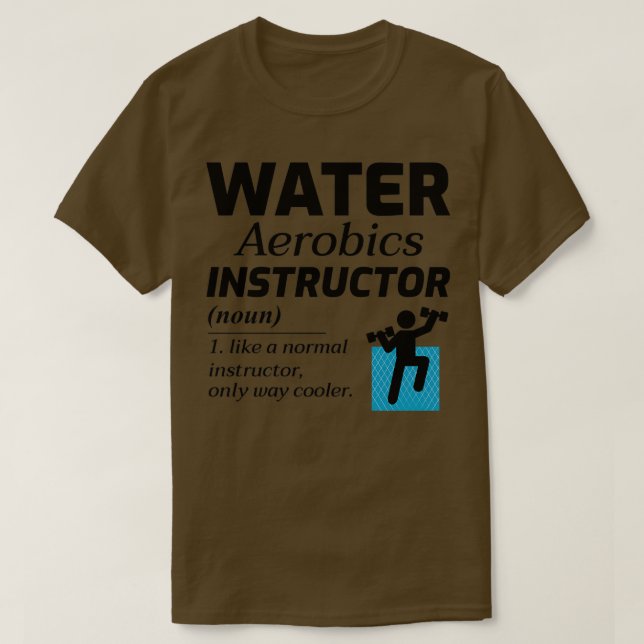 Camiseta Instructor de Agua Aerobic Entrenador de fitness a (Diseño del anverso)