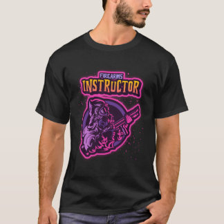 Camiseta Instructor de armas de fuego con arma de fuego