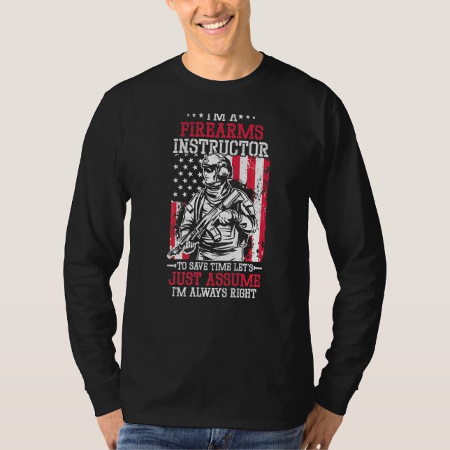 Camiseta Instructor de armas de fuego Trai de arma de segur (Anverso)