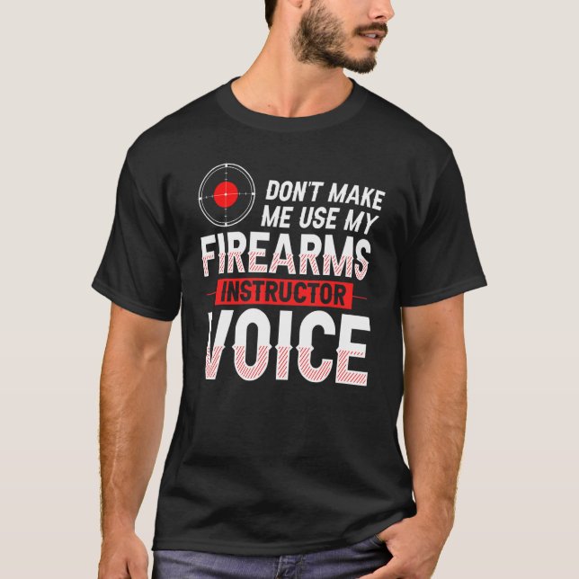 Camiseta Instructor de armas de fuego Trai de arma de segur (Anverso)