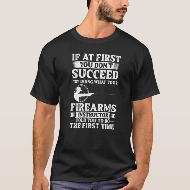 Camiseta Instructor de armas de fuego Trai de arma de segur (Anverso)