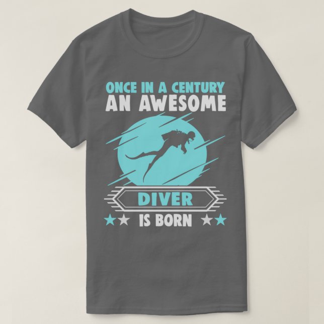 Camiseta instructor de buceo de cumpleaños 1 (Diseño del anverso)