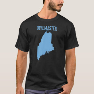 Camiseta Instructor de buceo de Maine Divemaster Bandera de