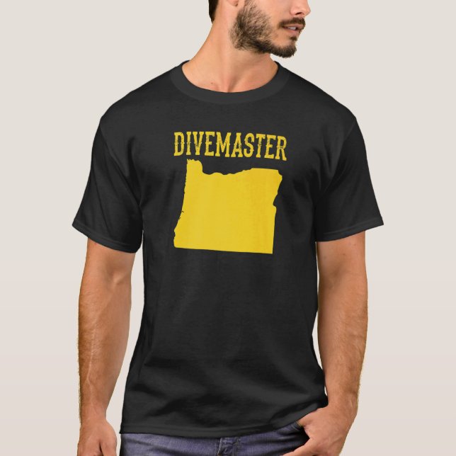 Camiseta Instructor de buceo de Oregon Divemaster Dive Fla (Anverso)