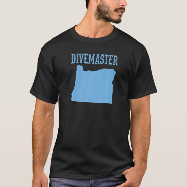 Camiseta Instructor de buceo de Oregon Divemaster Dive Fla (Anverso)