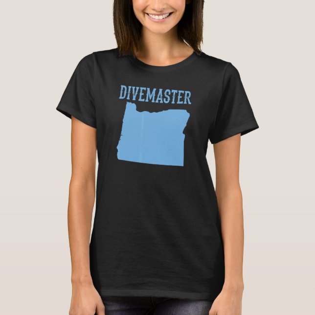 Camiseta Instructor de buceo de Oregon Divemaster Dive Fla (Anverso)