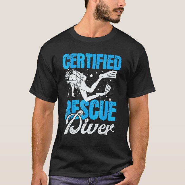 Camiseta Instructor de buceo de rescate profesional Buceo d (Anverso)