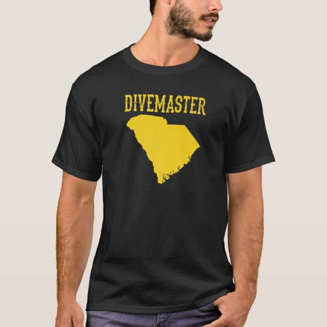 Camiseta Instructor de buceo Divemaster de Carolina del Sur (Anverso)