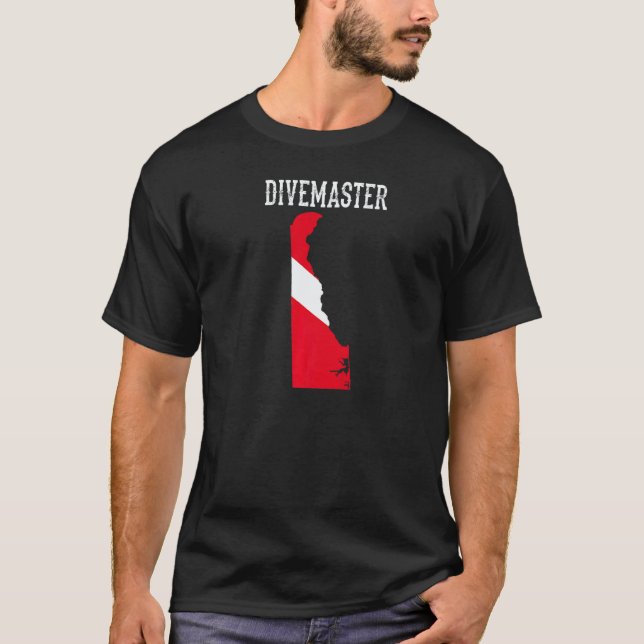 Camiseta Instructor de buceo Divemaster de Delaware F (Anverso)
