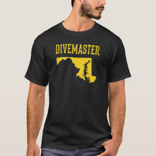 Camiseta Instructor de buceo Divemaster de Maryland Dive F
