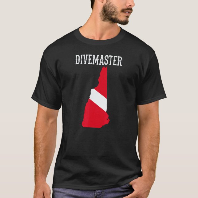 Camiseta Instructor de buceo Divemaster de New Hampshire D (Anverso)