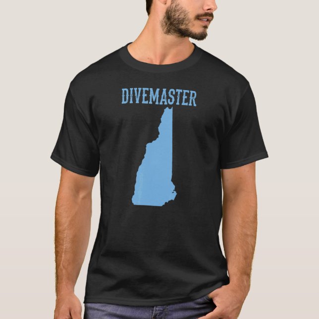 Camiseta Instructor de buceo Divemaster de New Hampshire D (Anverso)
