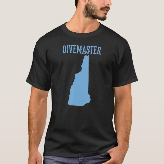 Camiseta Instructor de buceo Divemaster de New Hampshire D (Anverso)