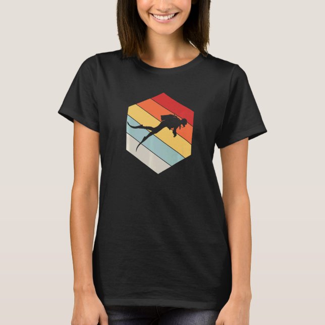 Camiseta Instructor de buceo Geométrico Distorsionado Vinta (Anverso)