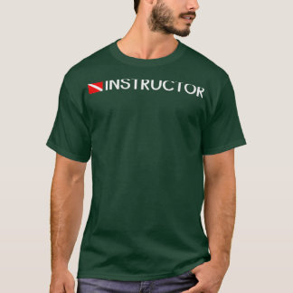 Camiseta Instructor De Buceo Y Bandera De Buceo