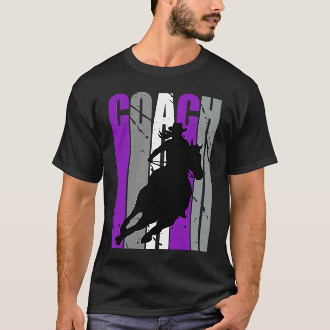 Camiseta Instructor de Carreras de barril retro de cachorro (Anverso)