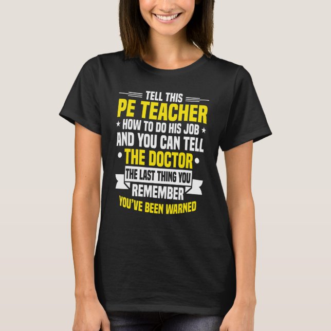 Camiseta Instructor de Educación Física para Enseñadores de (Anverso)