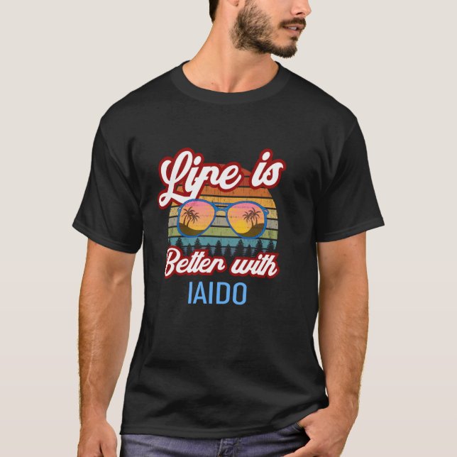 Camiseta Instructor de Iaido  Estudiante de Iaido  La vida  (Anverso)