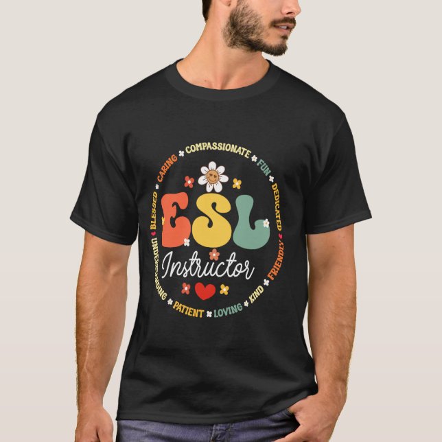 Camiseta Instructor de inglés de ESL como segundo idioma (Anverso)