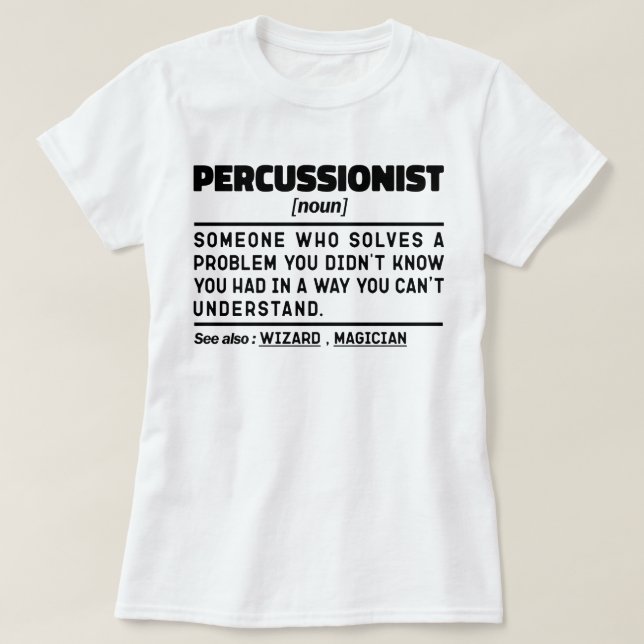 Camiseta Instructor de instrumentos musicales perspicaz (Diseño del anverso)