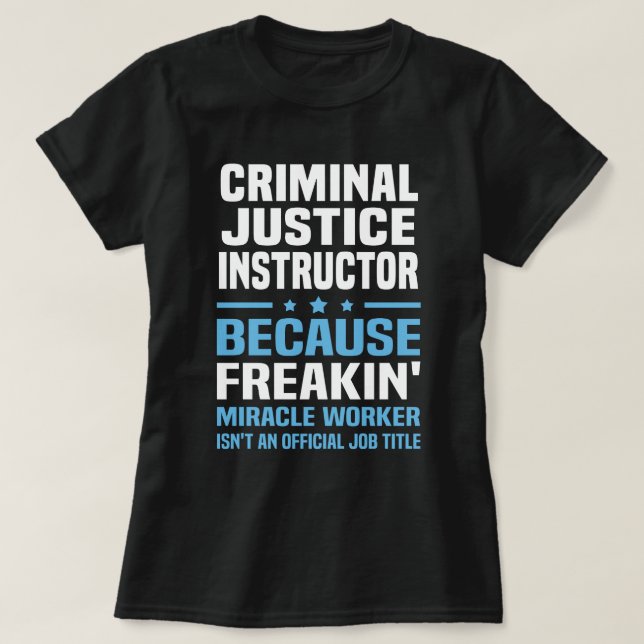 Camiseta Instructor de Justicia Penal (Diseño del anverso)