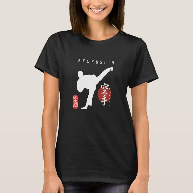 Camiseta Instructor de Kyokushin diseña calligr kanji japon (Anverso)