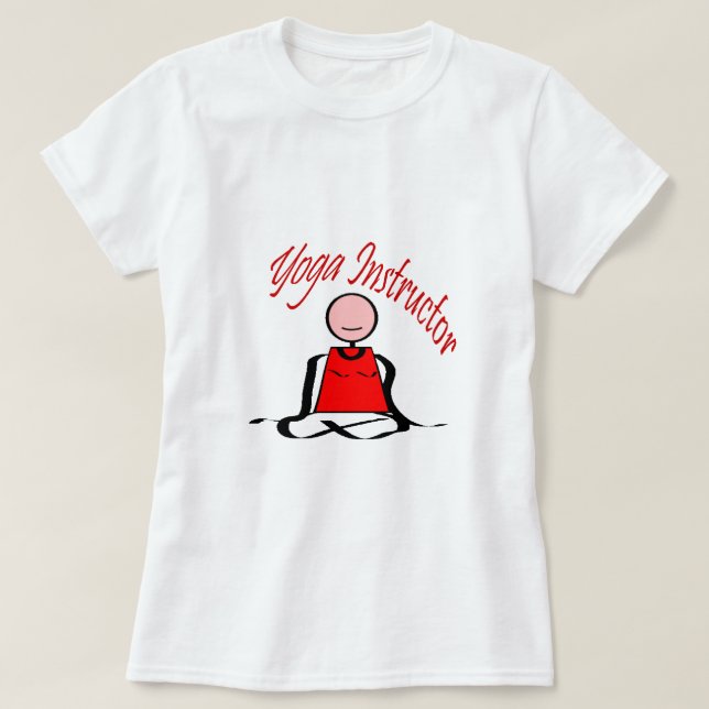 Camiseta Instructor de la yoga---Figura del palillo de la (Diseño del anverso)