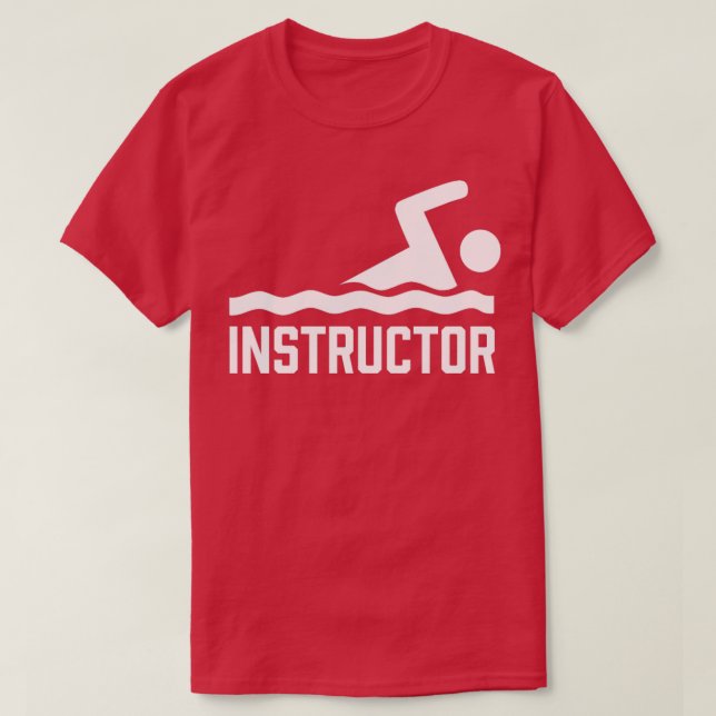 Camiseta Instructor De Natación Entrenador De Curso De Nata (Diseño del anverso)
