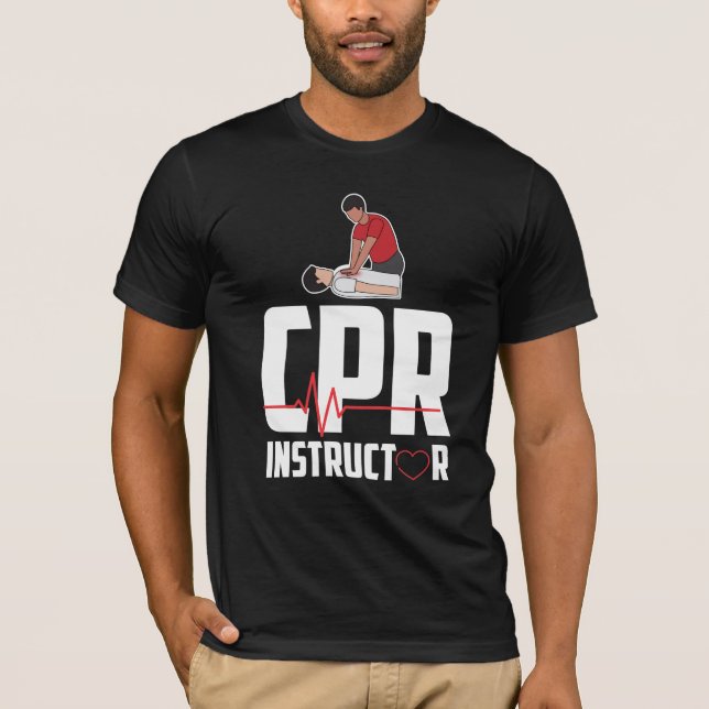Camiseta Instructor de RCP certificado de ambulancia de pri (Anverso)