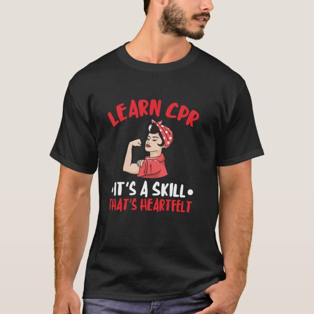 Camiseta Instructor de RCP Instructor de DEA Habilidad Sent (Anverso)