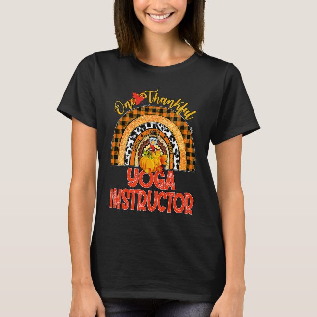 Camiseta Instructor de yoga agradecido Rainbow One (Anverso)