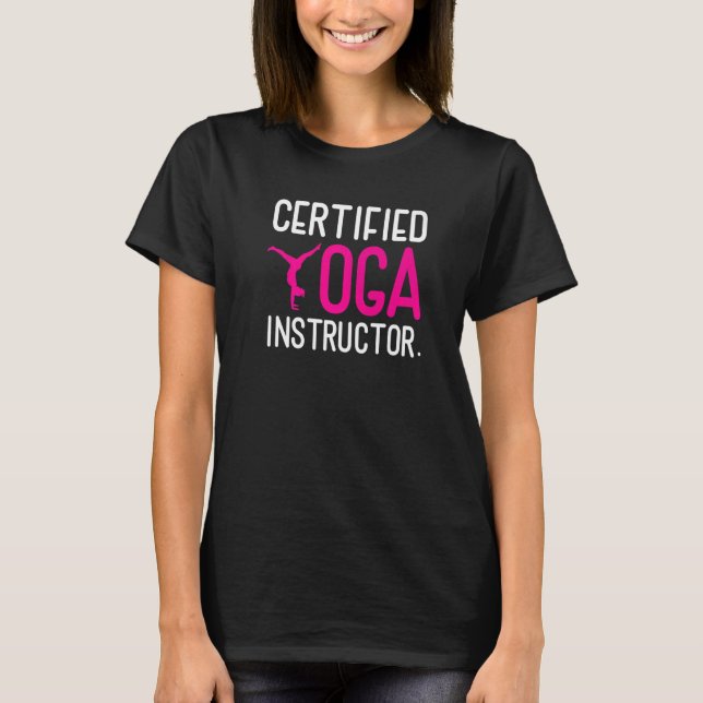 Camiseta Instructor de yoga certificado profesor de budismo (Anverso)
