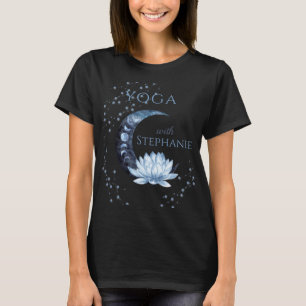 Camiseta Instructor de Yoga Flor de Loto Azul Clase