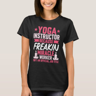 Camiseta Instructor de yoga Título de trabajo Zen Yoga Medi