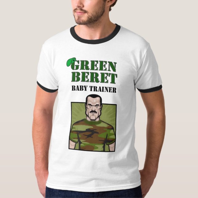 Camiseta Instructor del bebé de la boina verde (Anverso)