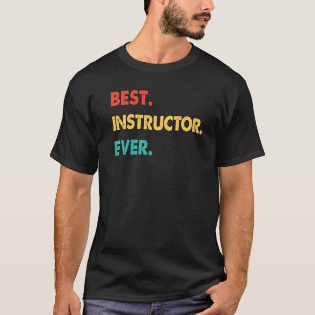 Camiseta Instructor Profesora Retro Mejor Instructor (Anverso)