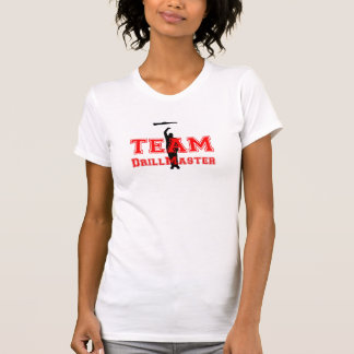 Camiseta Instructor rojo del equipo con la taladradora