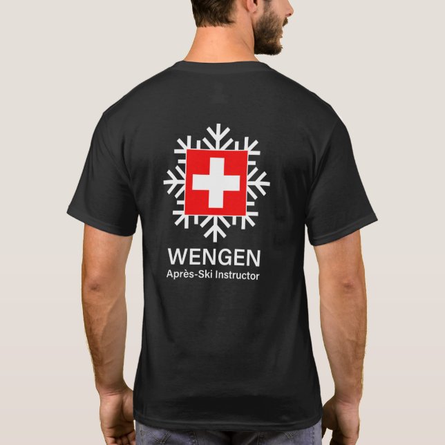 Camiseta Instructor suizo del Apres-Esquí de Wengen (Reverso)