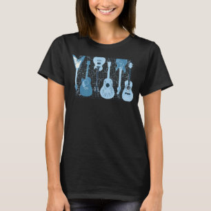 Camiseta Instrumento A de cuerda de guitarra eléctrica retr