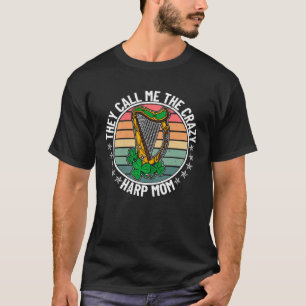 Camiseta Instrumento de arpa celta desplumada hilo de cuerd
