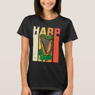 Camiseta Instrumento de arpa celta desplumada hilo de cuerd