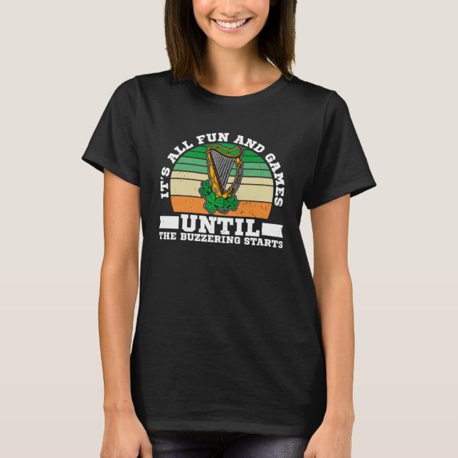 Camiseta Instrumento de arpa celta desplumada hilo de cuerd (Anverso)
