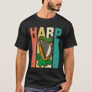 Camiseta Instrumento de arpa celta desplumada hilo de cuerd