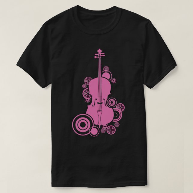 Camiseta Instrumento de cadena de violín Cello Violoncello  (Diseño del anverso)