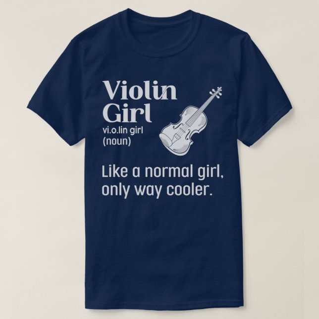 Camiseta Instrumento de cadena violinista de violín (Diseño del anverso)