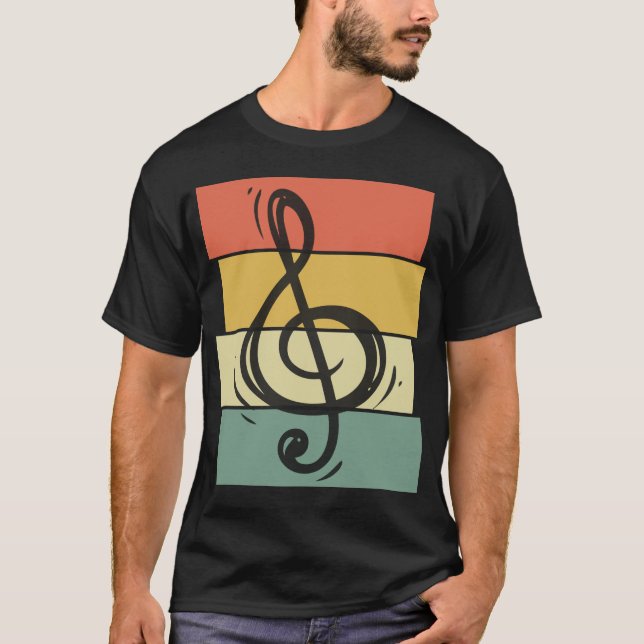Camiseta Instrumento de conciertos de notas musicales de or (Anverso)