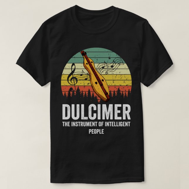 Camiseta instrumento de dulcimer (Diseño del anverso)